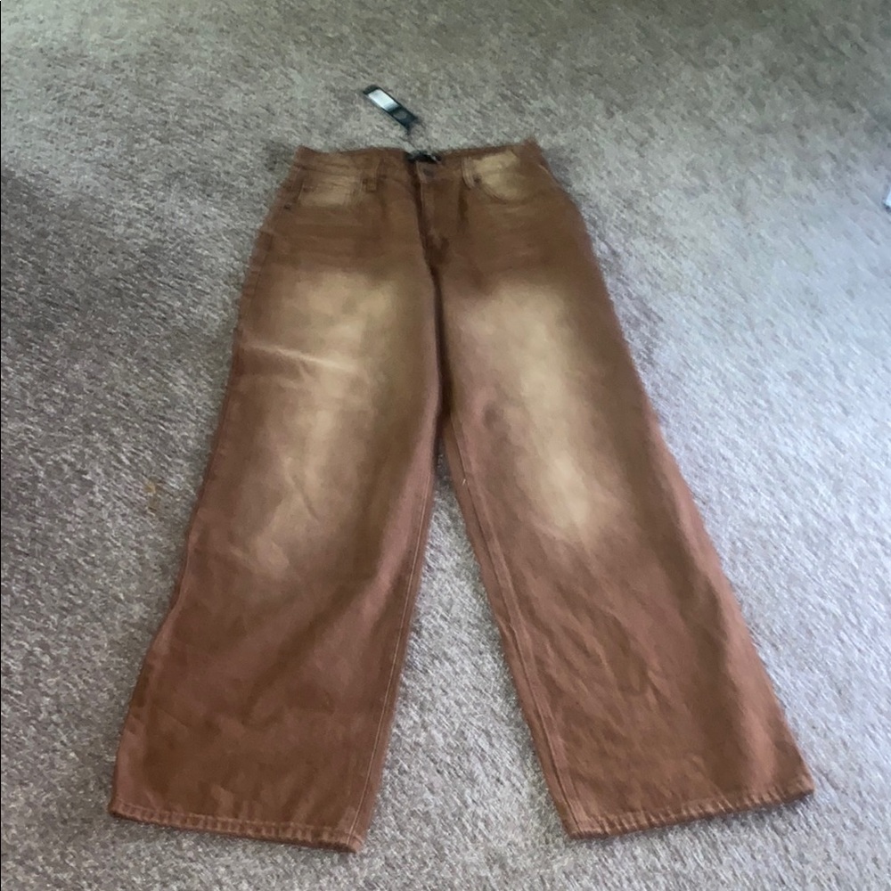 Fashion Nova Brown Flare & Wide Leg Jeans